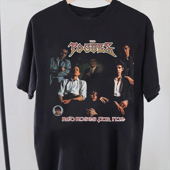 С Рождеством The Pogues Красные розы для меня Коллекция Унисекс Все размеры B07.75 Унисекс Футболка XXL