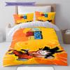 Son Goku Pattern Bedding,Quilt Set Quilt Cover Pillowcase Home Birthday Gift (1 * duvet cover + 2 * pillowcase, without core)