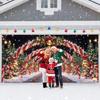 7x16 Ft Christmas Garage Door Cover, Large Garage Door Christmas Decoration, Garage Banner, Cheerful Garage Mural