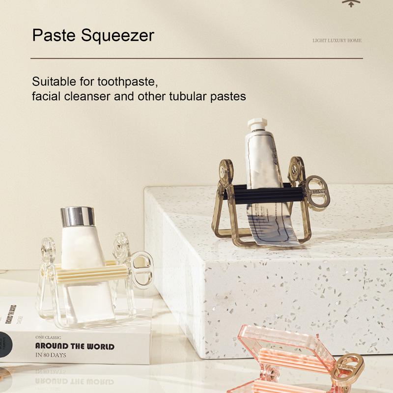 Toothpaste Squeezer Toothpaste Dispenser Household Rotatable Handle Hand Cream Squeeze Tool Simple Rolling Squeezing Tools