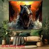 Tyrannosaurus rex dinosaur attack Digital printing polyester wall tapestry suitable for use in living rooms offices bars party