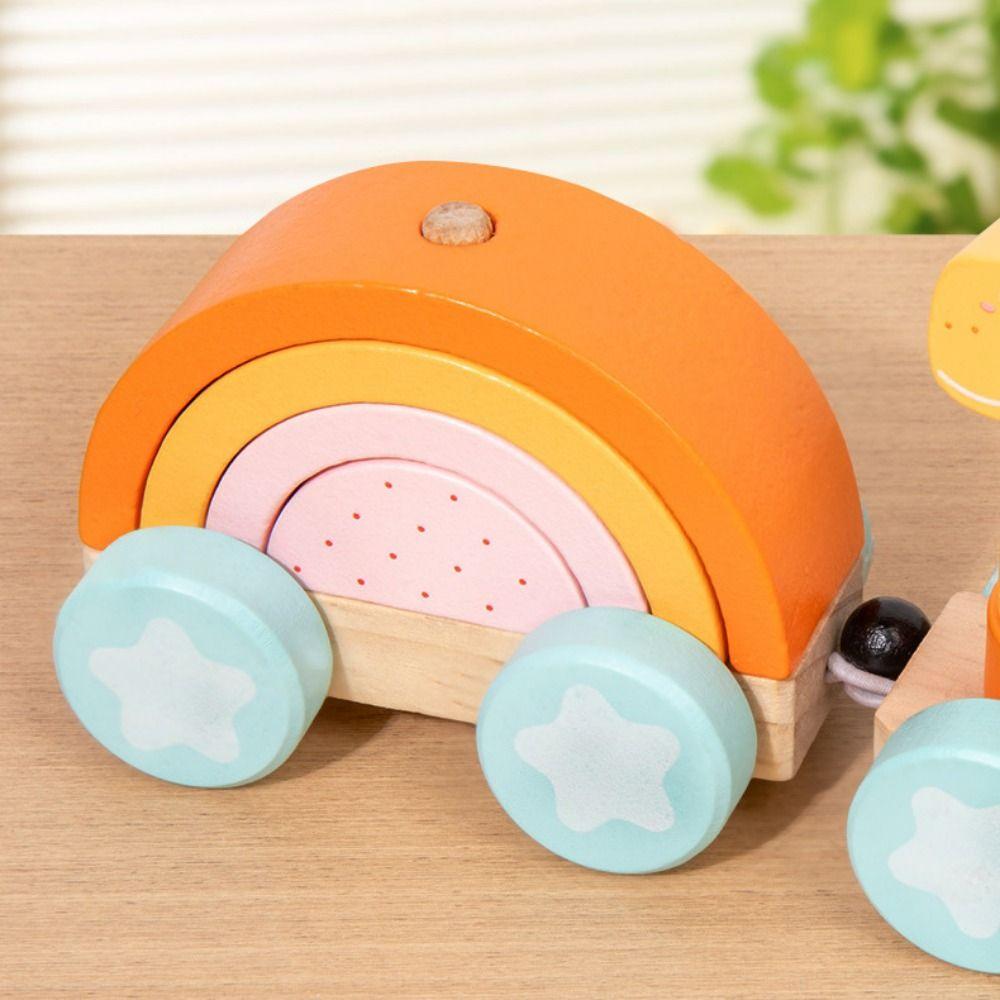 Educational Magnetic Wooden Train Toys Magnetic Digital Train  Toddler