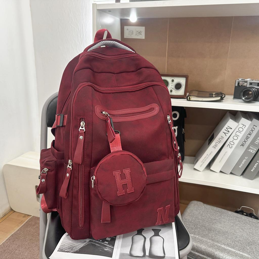 Schoolbag new schoolbag Korean version ins tooling trend couple casual backpack large capacity junior high school student backpack