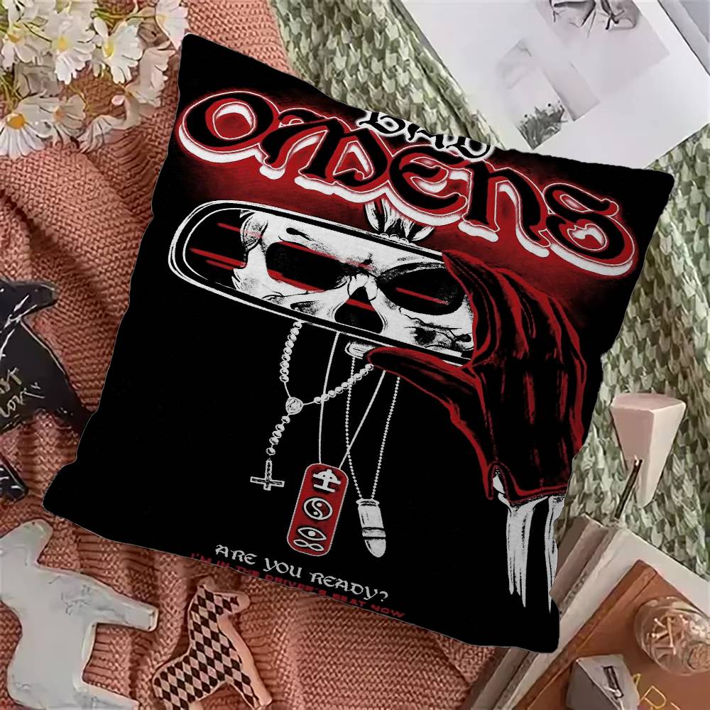 Rock Band B-Bad O-Omens Наволочка Декоративная Наволочка для Подушки Чехол для Подушки с Принтом для Дивана 12x12Inch