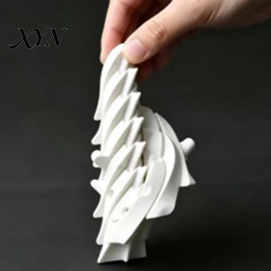 Мини-фигурка призрака, 3D-печатная скользкая фигурка, Вращающаяся Хэллоуинская игрушка-фиджет, Игрушка-антистресс, Скручиваемая белая настольная декорация для сувениров на вечеринку