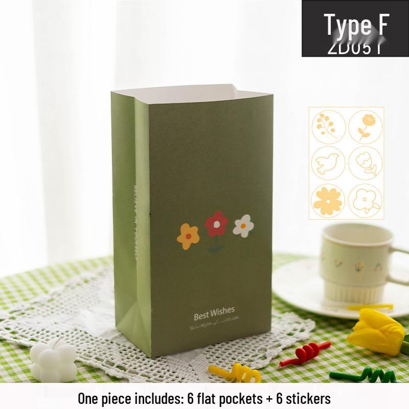 Retro Spring Festival Oil Painting Gift Bag - Creative Candy & Biscuit Packaging for Christmas