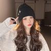 Autumn and Winter Korean Style Stars Versatile Big Head Circumference Showing Face Small Warm Ear Protection Hat Head Wool Hat