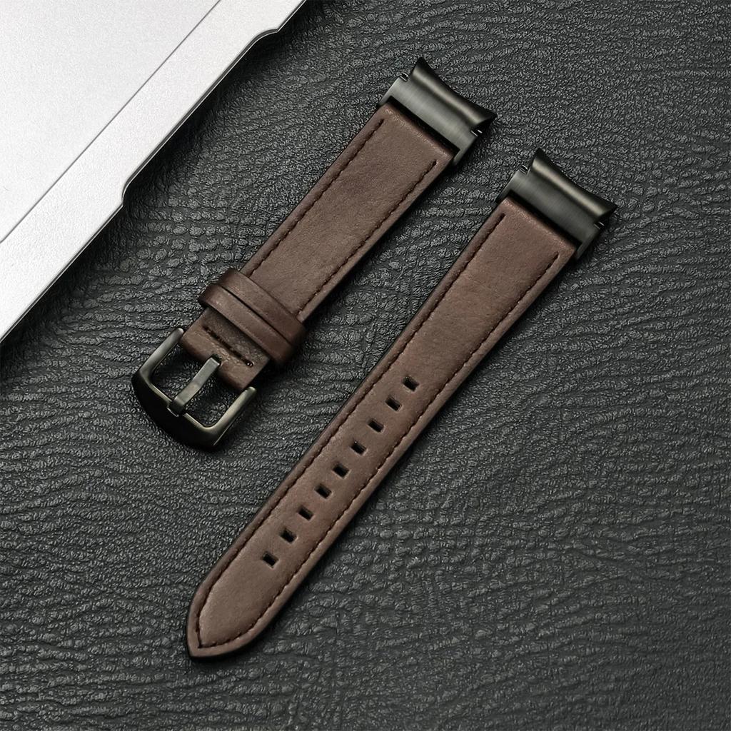 Leather Strap for Samsung Galaxy Watch 6 Classic 47mm 43mm Band No Gaps Bracelet Correa for Galaxy Watch 7 6 5 4 5Pro 45MM Strap