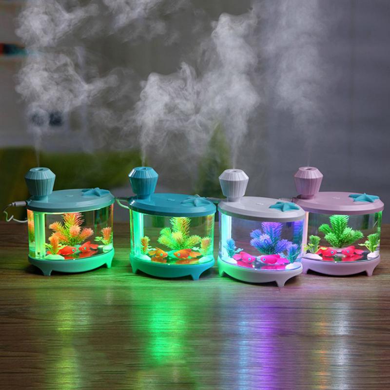 Buy Mini Humidifier Fish Tank Light Desk Vaporizer USB Lamp Beautiful