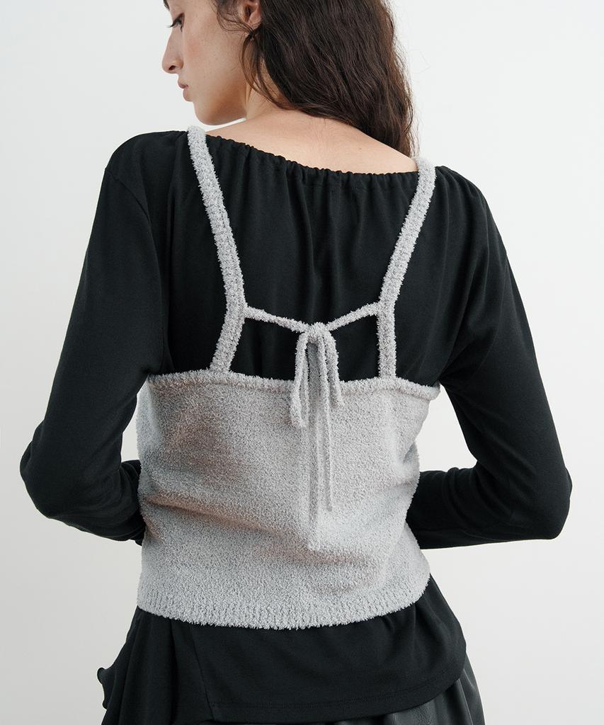 SINOON Glow Knit Bustier (Grey)