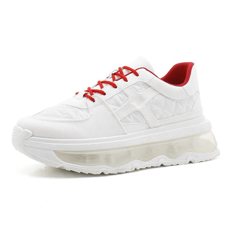 Chunky Sneakers Mens Designer Air Cushion Running Shoes Fashion Casual Microfiber Leather Fabric Height Increased Platform Shoes