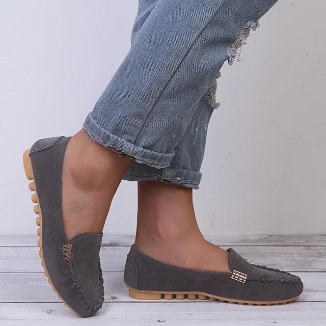 Women Shoes 2026 Spring Autumn Women Casual Flat Shoes Slips Round Toe Denim Flat Loafer Plus Size Jeans Shoes Zapatos Mujer