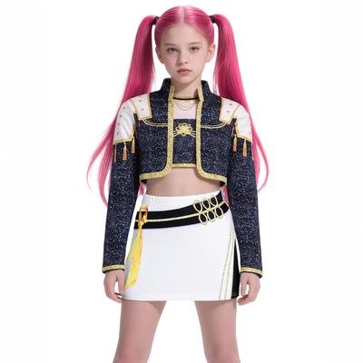 Anime Strój Cosplay Łowcy Demonów Dziewczęca Grupa Rumi Mira Zoey Kpop Piosenkarka Występ Stroje Pokaz Sceniczny Halloweenowa Impreza