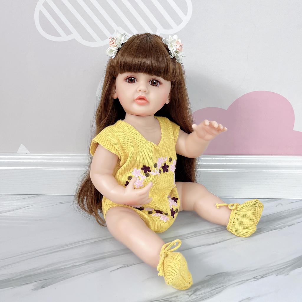 KEIUMI Reborn Doll Waterproof Full Silicone Vinyl Body Girl Bebe Reborn Dolls 55 Cm Birthday Gifts