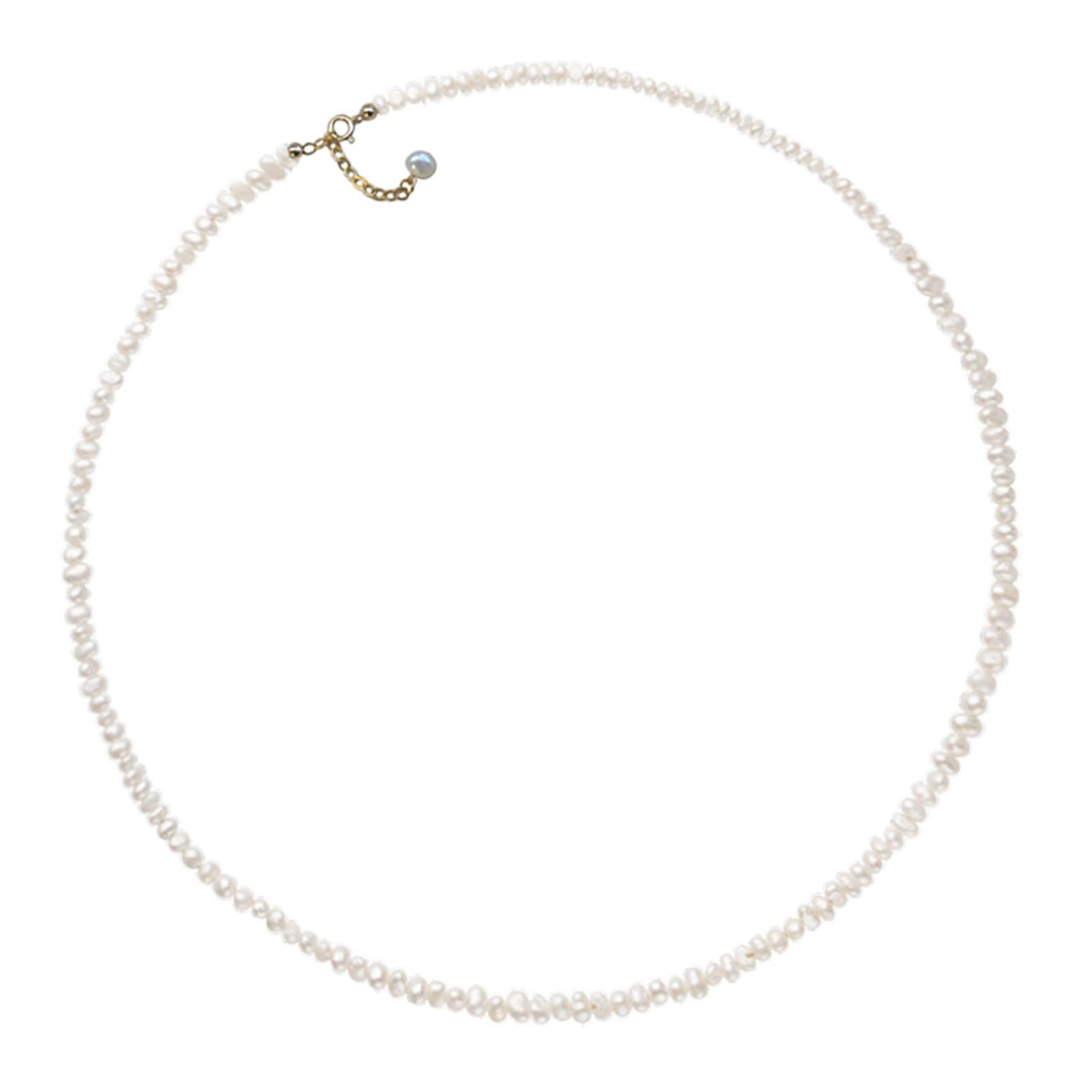 

French Natural Freshwater Pearl Pendant Clavicle Chain Female Simple Light Luxury Design Party Irregular Necklace 1