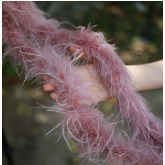 DIY 1 Ply Ostrich Feather Boa Customized Real Ostrich Feathers Scarf for Wedding Dress Sewing Decoration Plume Woman Shawl