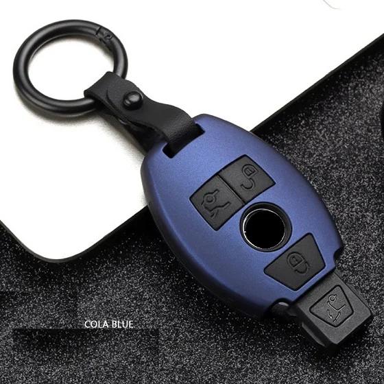 Interior Mouldings ABS Carbon Fiber Car Remote Key Case Cover For Mercedes Benz A B R G Class GLK GLA W204 W251 W463 W176