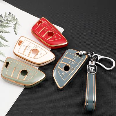 Car Key Case Cover for BMW X1 X3 X5 X6 X7 1 3 5 6 7 Series G20 G30 G11 F15 F16 G01 G02 F48 Remote Key Shell Holder Bag Fob