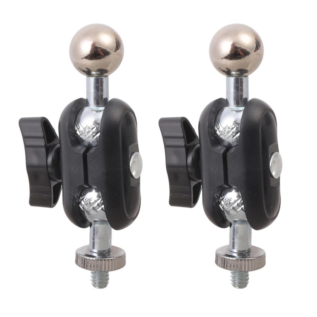 2Pcs Metal and Plastic 17.4mm Ball Heads with Lock Knob Ensuring Secure Angle Fixation in Video Recording Accessories