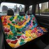 Waterproof Car Seat Covers Full Set Abstract Digital Print Airbag Compatible Front Rear Seat Cushions Non-Slip Protectors for Daily Use