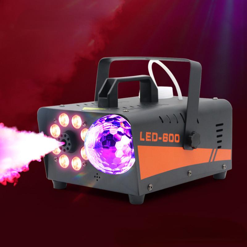 600W Kouzelná koule Dýmový stroj Halloweenský generátor dýmu Výrobník mlhy Malý přenosný Stupňový efekt Zamlžovací stroj