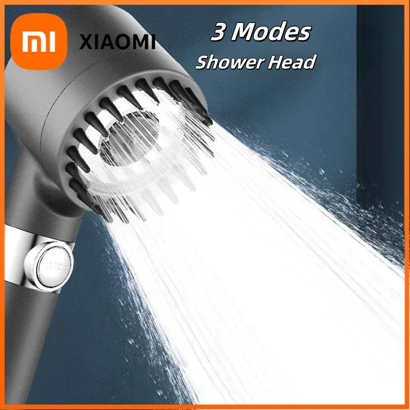 Xiaomi Cabezal de Ducha con Filtro de Alta Presión 3 Modos de Spray Ajustables Con Cepillo Masajeador Grifo de Lluvia Juego de Ducha Accesorio de Baño