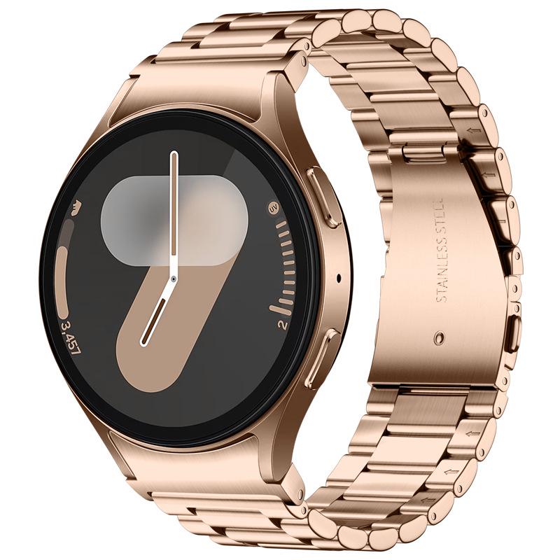 

Совместимый стальной ремешок для Samsung Watch 4/5/6/7 - Бизнес-стиль с тремя звеньями For Samsung Watch 4/5/6/7 серебряный