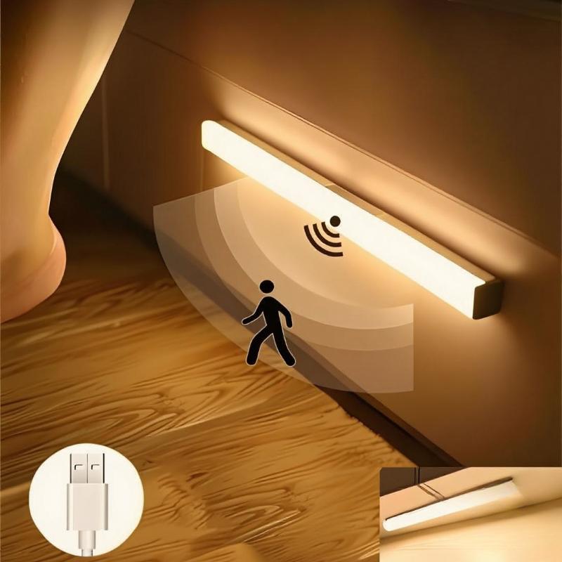 Smart Human Sensing Portable Handheld Charging Night Light Strip Magnetic Suction Walkway Staircase Wine Cabinet Wardrobe Light