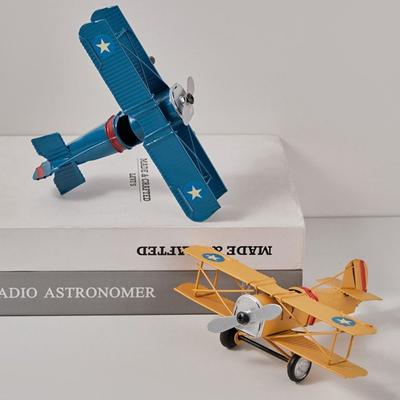 Retro Iron Aircraft Ornaments Collection Metal Plane Models Vintage Airplane Model  Photo Props