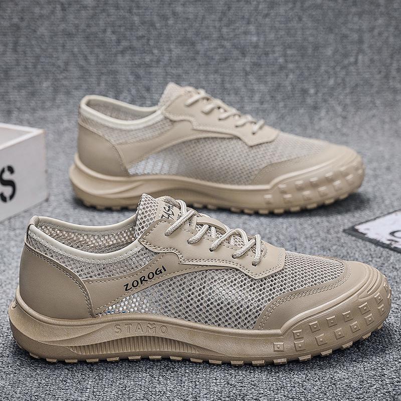 

Мужские туфли из полой дышащей сетки, повседневная обувь 44