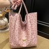 Leopard print bag women's large-capacity new casual simple double-sided shoulder bag commuter tote bag
