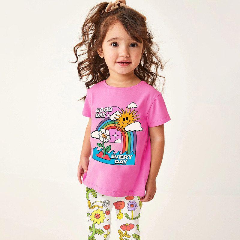 Summer Girl Suit 2024 New Arrival Short Sleeve T-shirt