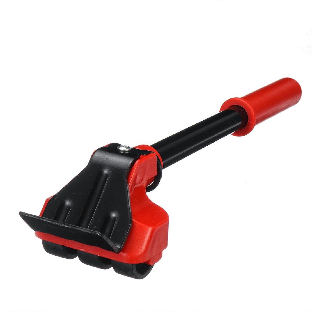 Red Heavy Duty Furniture Lifter Transport Tool Set Furniture 4 Move Roller 1 Wheel Bar for Lifting Moving Furniture Mover set Kit