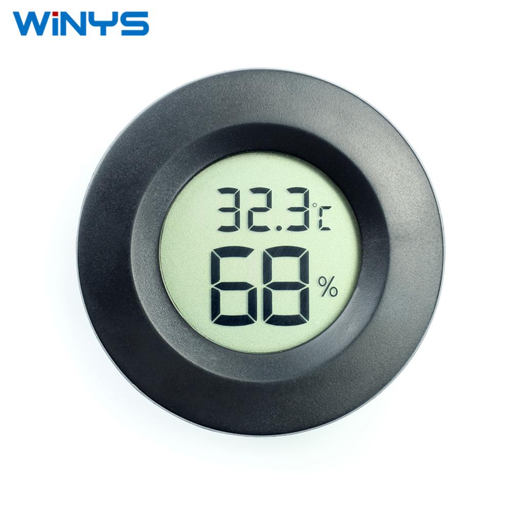 Round Embedded Digital Thermohygrometer for Reptile Enclosures - Acrylic Temperature and Humidity Monitor