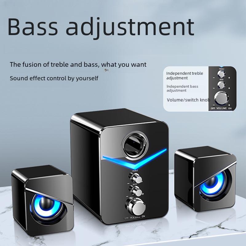 Saida Multimedia Bluetooth Wired Desktop Speaker with Subwoofer