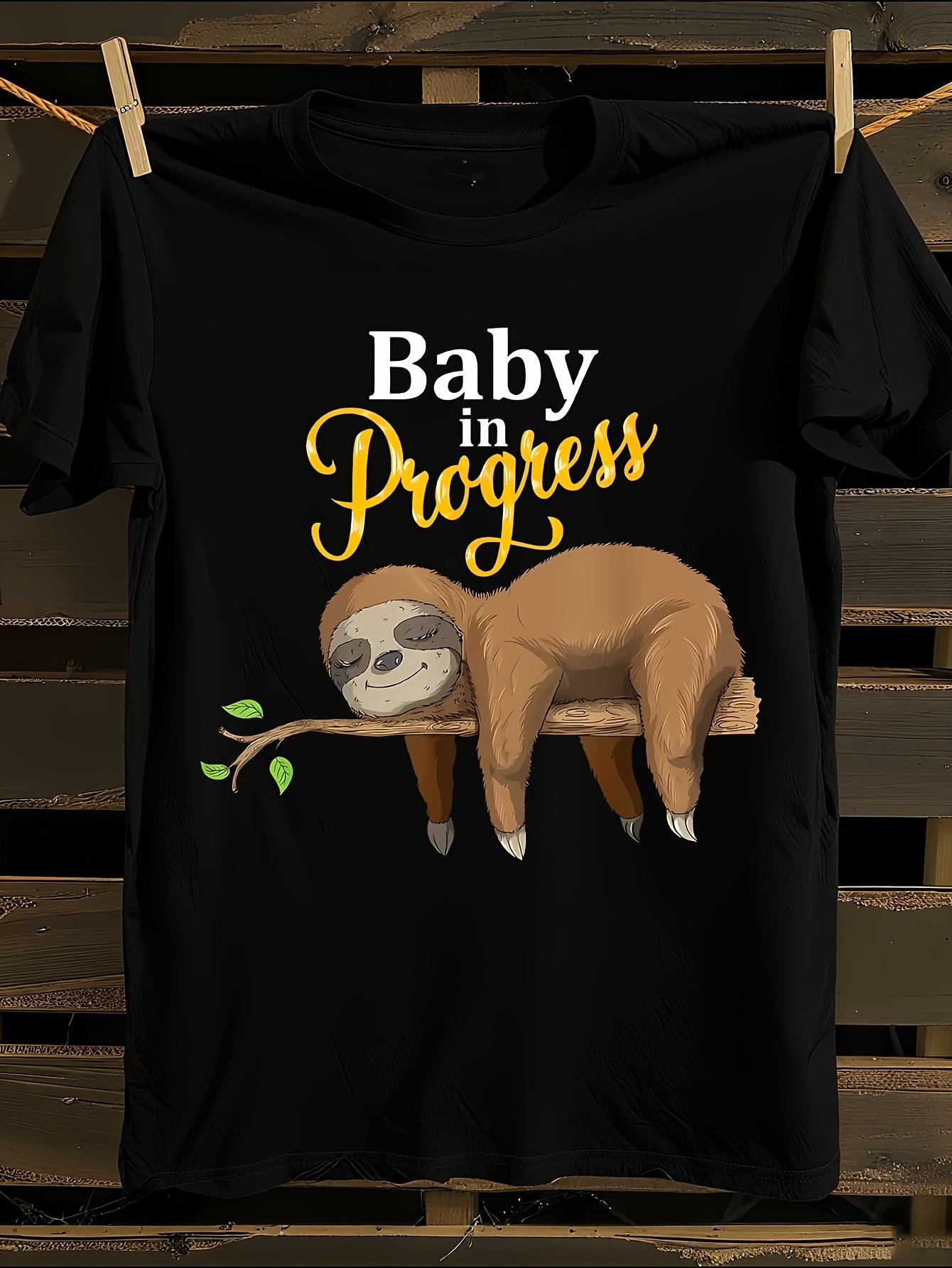 Funny Sloth Pregnancy Announcement Tshirt XXXXL