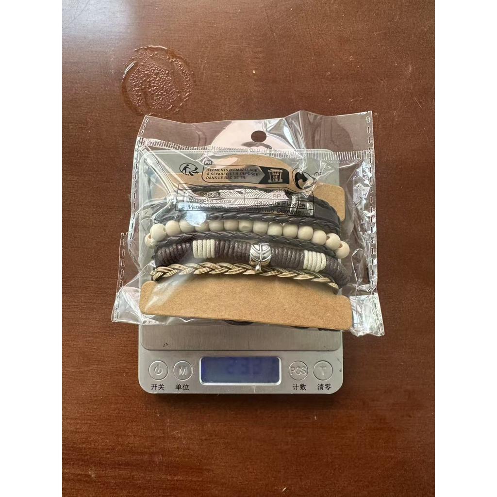 Ethnic retro style leaf leather bracelet fashion casual simple feather leather bracelet wholesale new bracelet