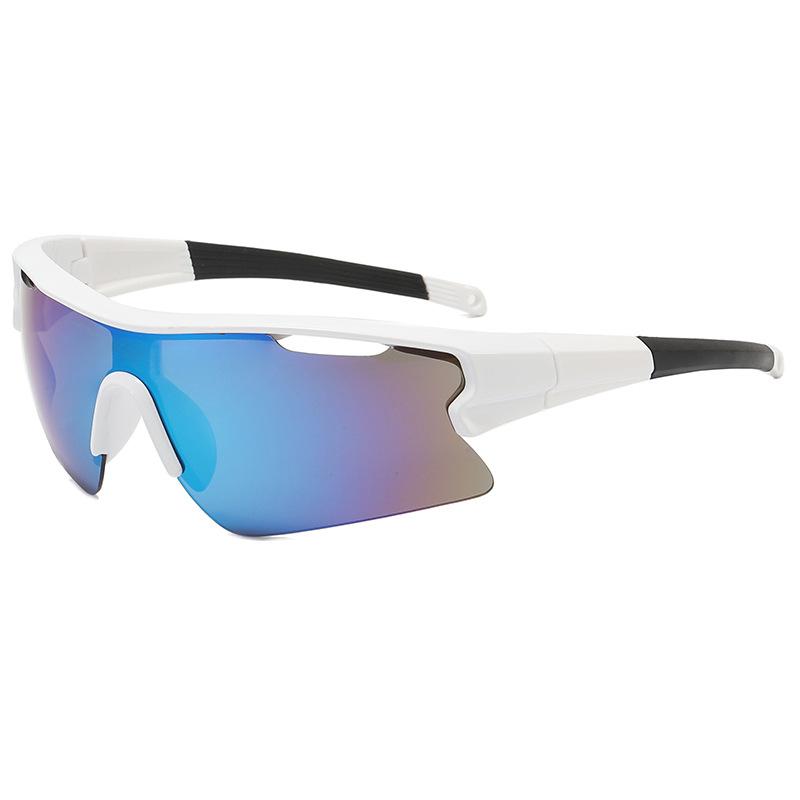 

8310 Outdoor Cycling Lightweight Sunglasses for Women Sunglasses Wind-Proof Sports Glasses White Frame Blue Film