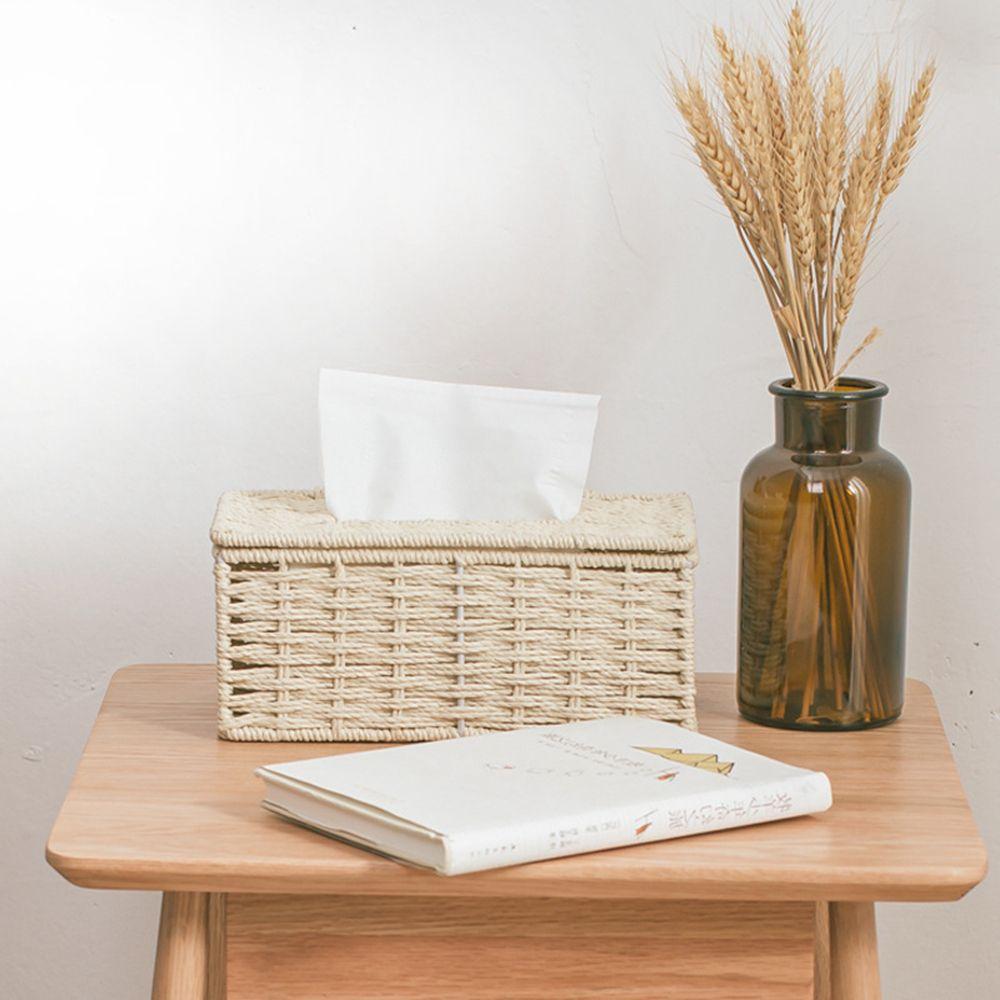Home Rustic Car Organizer Natural Tissue Holder Paper Towel Dispenser Napkin Box Wipes Storage Case