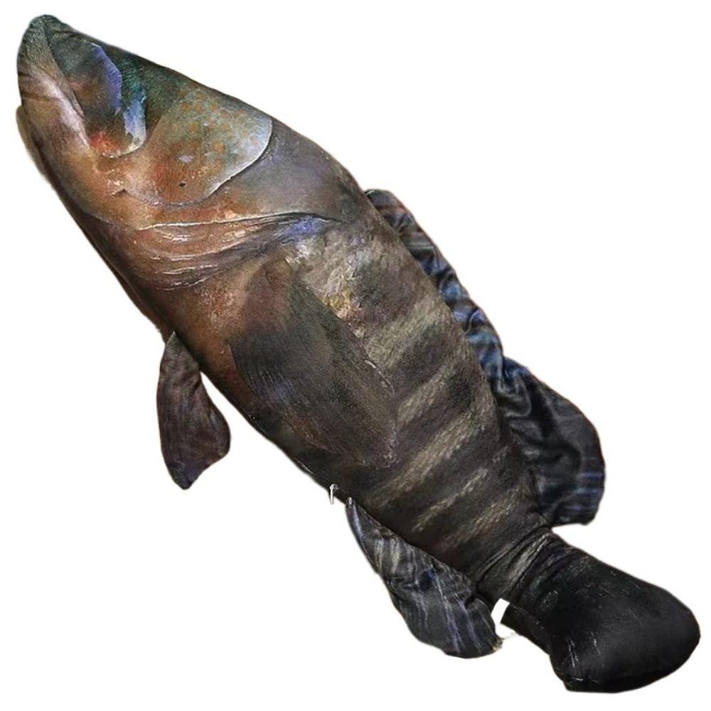

Soft Simulation Sea Fish Plush Toys Stuffed Fish Sleeping Pillow Dolls Kids Gifts 40cm-Grouper