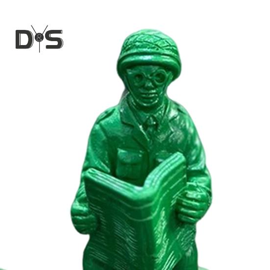 4 Pcs Green Military Man Statue Miniature Soldier Figurines Collectible Soldier Ornament for Desk Decorations Military Themed Parties