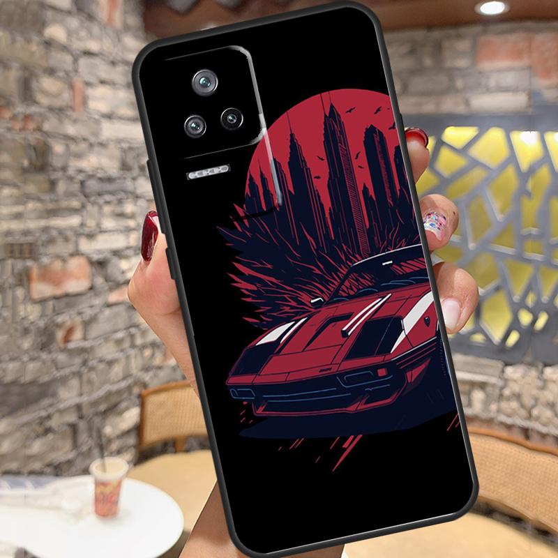 Japan JDM Sport Car Case For Xiaomi 13 14 15 Ultra 11T 12T 13T 14T Pro POCO X7 Pro X3 X5 X6 M6 F5 F6 Pro Cover
