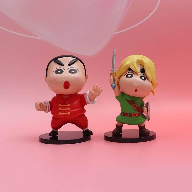 Adorable Crayon Shin Chan Figure Collection Featuring Six Unique Character Designs