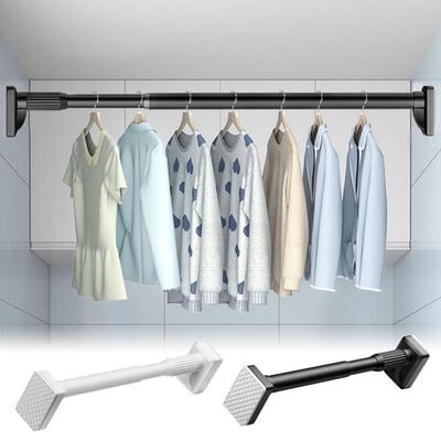Wall-mounted Retractable Clothes Drying Rack, Rust-proof Clothes Rack, Punch-free Carbon Steel Clothes Drying Rod