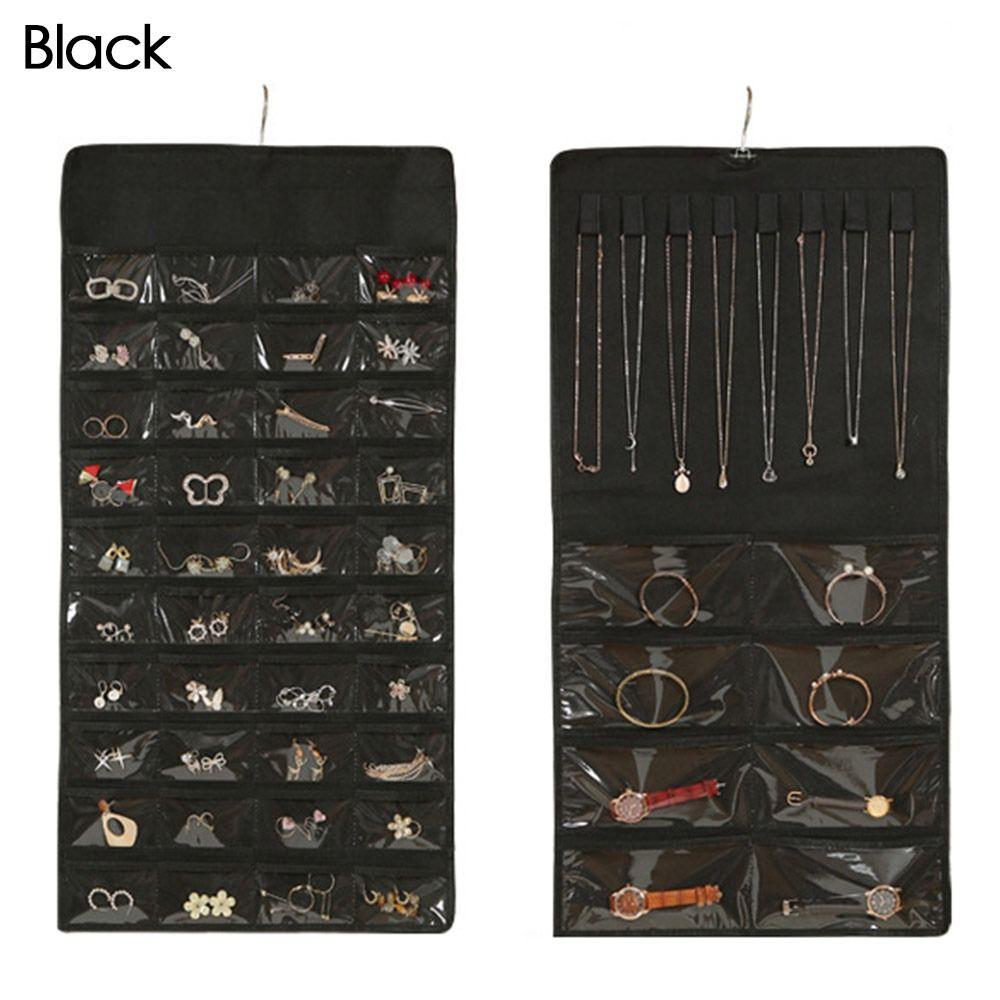 Large Earring Ring Holder Storage Bag Double Side Necklace Hanger Jewelry Holder Necklace Organizer Hanging Jewelry Organizer