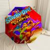 1buc Umbrelă Scooby-Doo Muzica Vampirului - 8 spițe ranforsate, Deschidere automată, Ușoară și durabilă, Accesoriu de modă drăguț pentru exterior, D2641