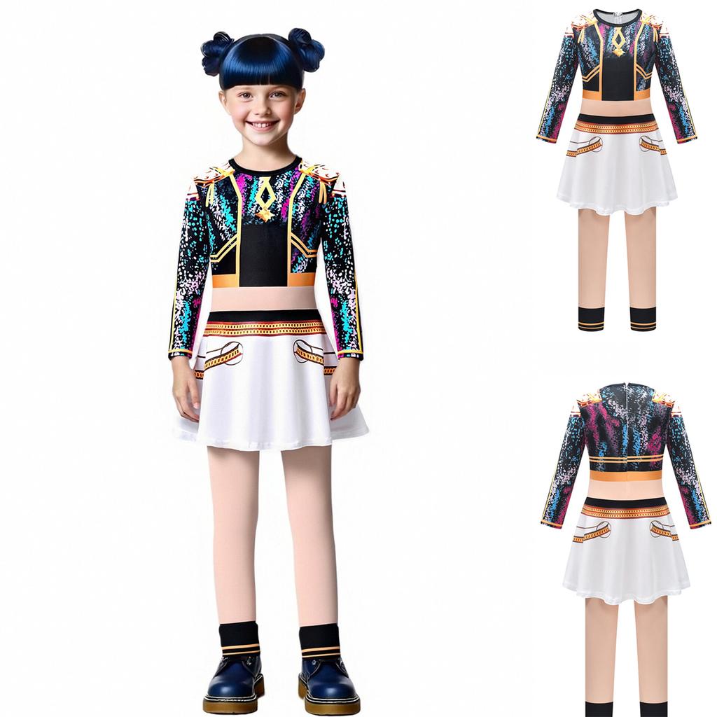 Children's Fun Printed Half body Skirt Pants And Jumpsuit