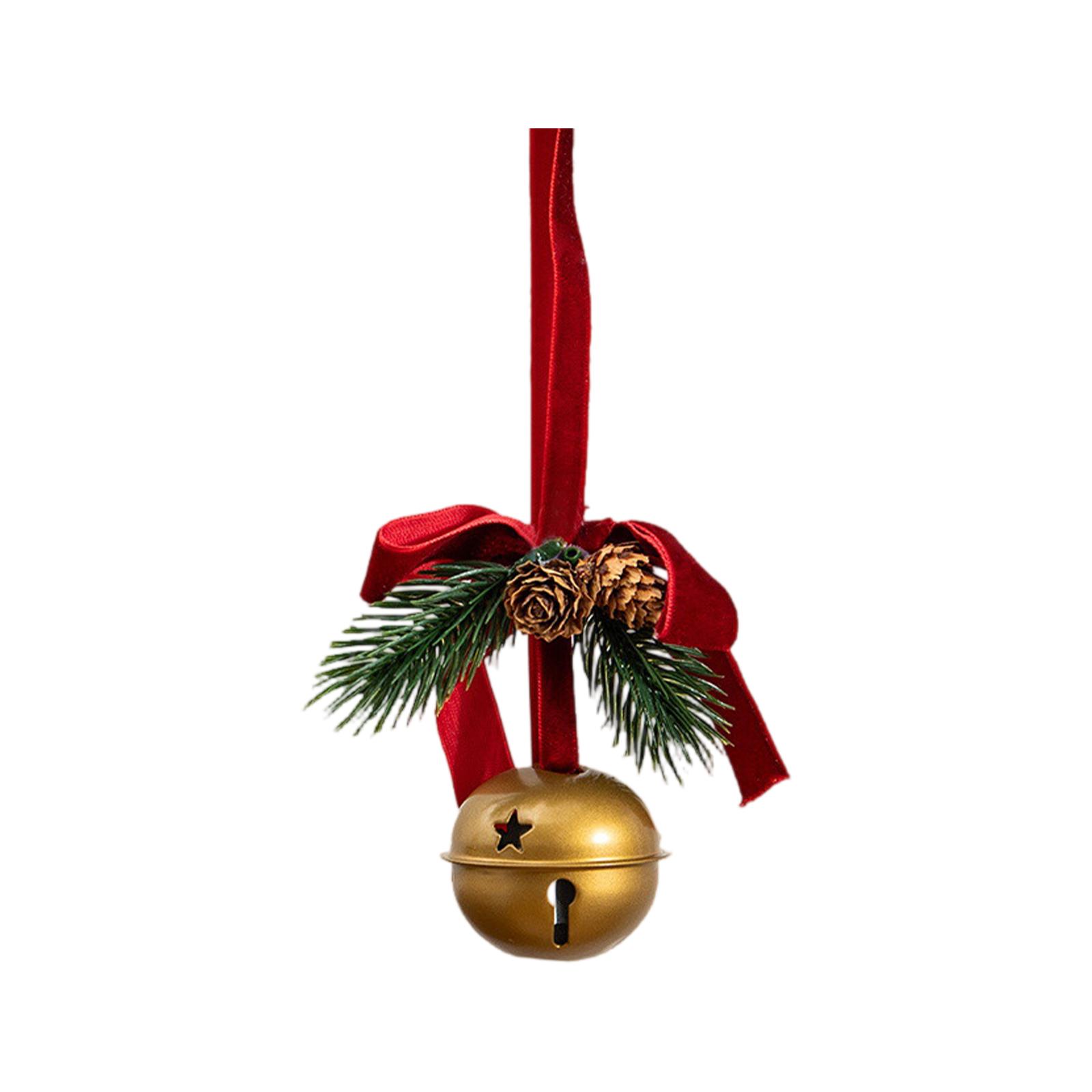 

Рождественская атмосфера Украшение Венок Бант Колокольчик Подвеска на елку Украшение Сцена мероприятия в торговом центре One Size