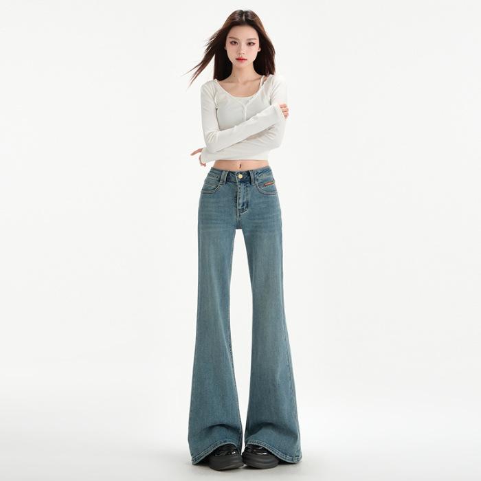 

Джинсы женские, весна, высокая талия, эластичные, утягивающие, без штанин, расклешенные брюки для женщин, весна, высокая талия, расклешенные брюки для женщин, весна XL