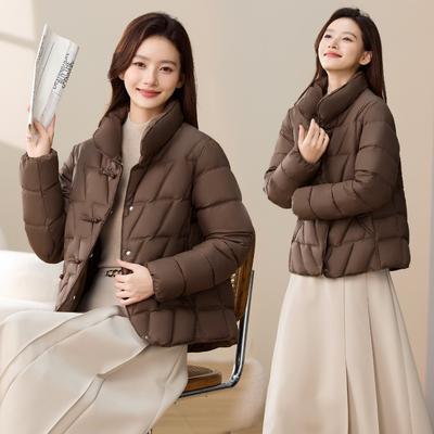 New Multi-color Stand-up Collar Short Down Cotton Clothes Women's Fashion Warm Temperament Design Sense Thick Coat